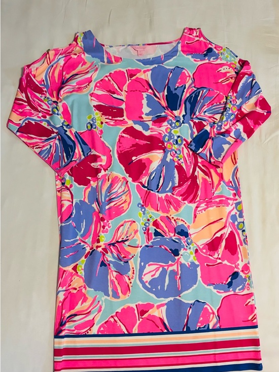 Lilly Pulitzer Dresses & Skirts - Lilly Pulitzer Pink, Blue & Aqua Floral Mini Dress